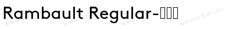 Rambault Regular字体转换